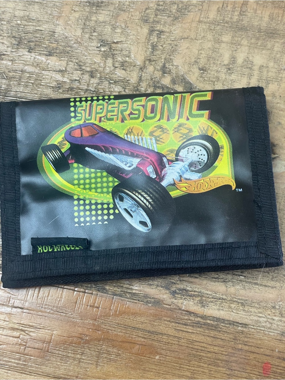 Hot wheels VINTAGE supersonic 1999 Bi-Fold Wallet Hook & Loop Closure